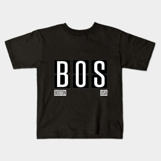 BOS - Boston USA Airport Code Souvenir or Gift Shirt Apparel Kids T-Shirt